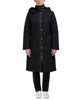 Cole Haan Women's Belted Hooded Quilted Coat, Created for Macy's