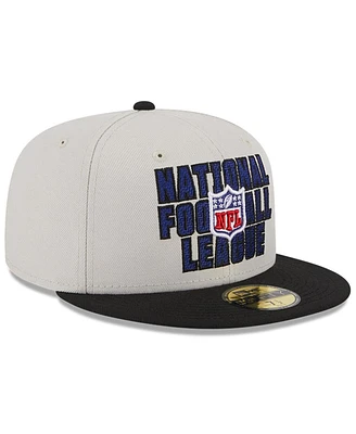 Men's New Era Stone, Black 2023 Nfl Draft On Stage 59FIFTY Fitted Hat