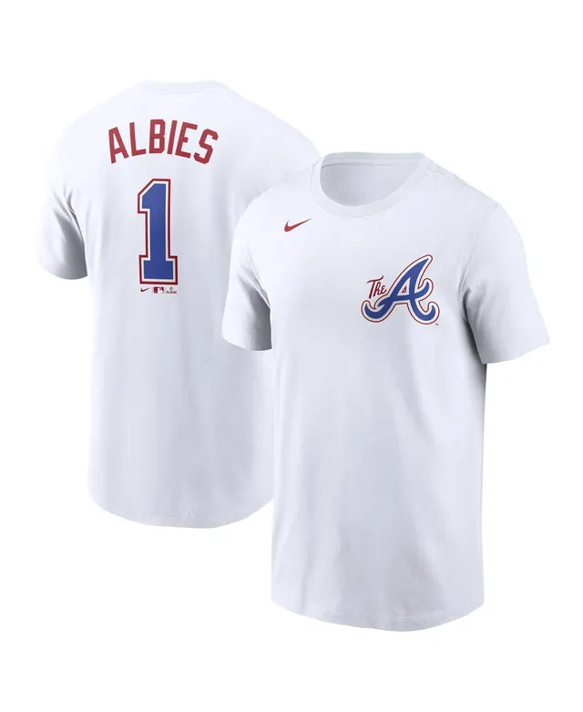 Men's Atlanta Braves Ozzie Albies Nike White 2023 City Connect Replica  Player Jersey