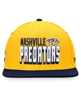 Men's Fanatics Gold, Navy Nashville Predators Heritage Retro Two-Tone Snapback Hat