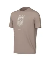 Big Boys and Girls Nike Tan Uswnt Crest T-shirt