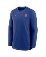 Men's Nike Royal New York Mets Authentic Collection Logo Performance Long Sleeve T-shirt