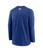 Men's Nike Royal New York Mets Authentic Collection Logo Performance Long Sleeve T-shirt