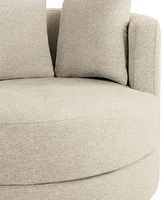 Elizabeth 38" Stain-Resistant Fabric Swivel Chair