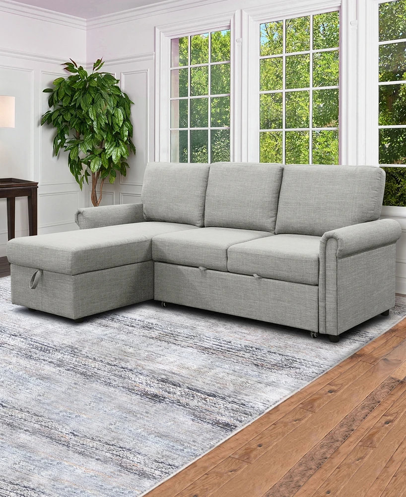 Hamilton 2 Piece Storage Sofa Bed Reversible Sectional