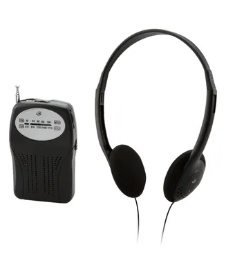 Gpx Am and Fm Handheld Radio with Headphones