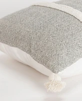 Rizzy Home Modern Strip Lumbar Decorative Pillow, 14" x 26"