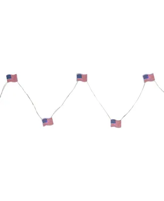 20-Count Patriotic Americana Usa Flag Led Fairy Lights 6.25' Copper Wire