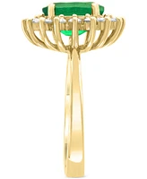 Effy Sapphire (1-7/8 ct. t.w.) & Diamond (3/8 Halo Ring 14k Gold (Also available Emerald and White Gold)