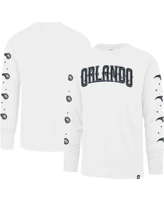 Men's '47 Brand White Orlando Magic City Edition Downtown Franklin Long Sleeve T-shirt