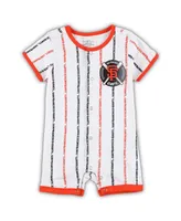 Infant Boys and Girls White San Francisco Giants Ball Hitter Coverall