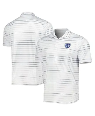 Men's Antigua White Sporting Kansas City Ryder Polo Shirt