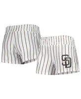 Women's Concepts Sport White San Diego Padres Reel Pinstripe Sleep Shorts