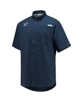 Men's Columbia Navy Dallas Cowboys Tamiami Omni-Shade Button-Down Short Sleeve Shirt