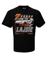 Men's Checkered Flag Sports Black Corey LaJoie Schluter Systems Car T-shirt