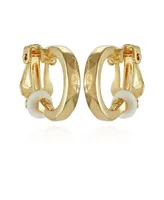 T Tahari Gold-Tone Mini Huggie Hoop Earrings