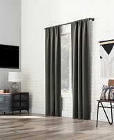 Sun Zero Bergen Theater Grade Extreme 100% Blackout Rod Pocket Single Curtain Panel