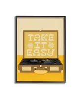 Stupell Industries Take it Easy Record Player Framed Giclee Art, 11" x 1.5" x 14" - Multi