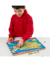 Melissa & Doug Usa Map Sound Puzzle - Wooden Puzzle With Sound Effects (40 pcs), Multicolor