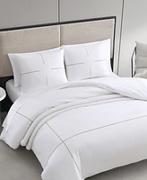 Vera Wang Zig Zag Cotton Sateen Duvet Cover Set, King