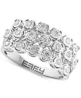 Effy Diamond Triple Row Openwork Ring (1/2 ct. t.w.) in 14k White Gold