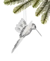 Holiday Lane Shine Bright Feathered Glitter Hummingbird Ornament, Created for Macy's