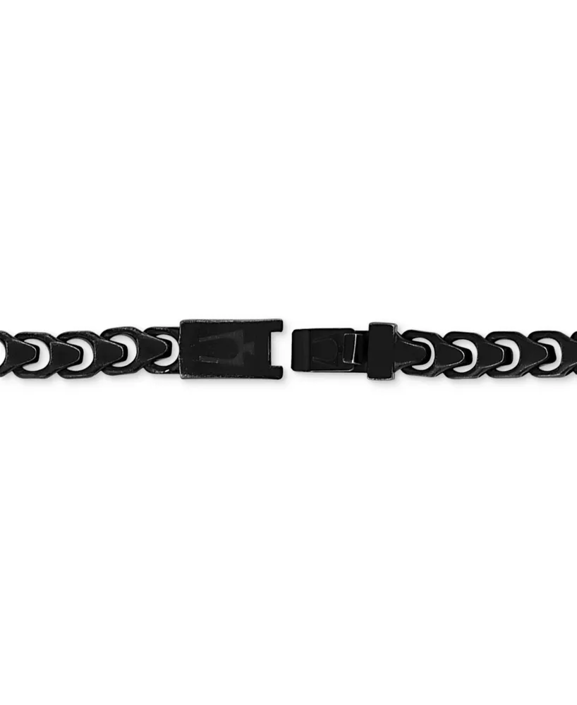 Bulova Men's Link Bracelet in Black Matte Stainless Steel