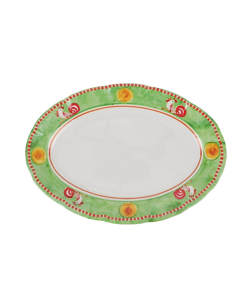 Vietri Melamine Campagna Gallina Oval Platter