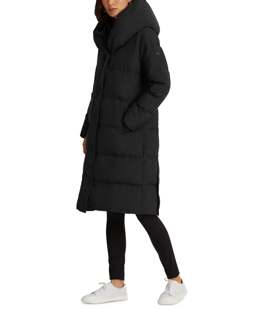 Lauren Ralph Women's Oversized-Collar Hooded Down Coat