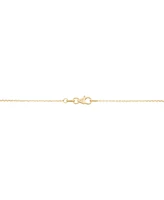 Italian Gold Lattice Teardrop 18" Lariat Necklace in 10k Gold