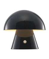 Porcini 7" Contemporary Bohemian Rechargeable, Cordless Iron Integrated Led Mushroom Table Lamp
