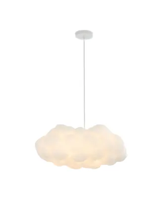 Zephyr 23" 2-Light Modern Contemporary Silk Led Cloud Pendant