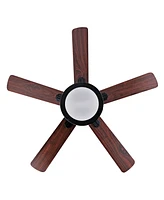 Brantley 52" 2-Light Bohemian Farmhouse Iron Led Ceiling Fan