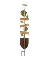 Glitzhome 47.75" H Fall Wood Metal Shovel Yard Stake