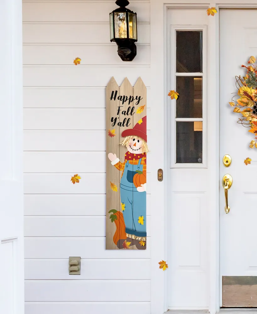 Glitzhome 41.75" H Fall Wood Scarecrow Porch Decor