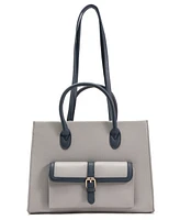 Like Dreams Veda Two-Tone Buckle Medium Satchel Bag