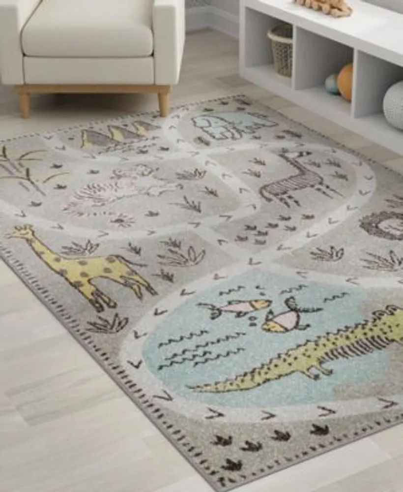 Bayshore Home Campy Kids Crocodile Area Rug