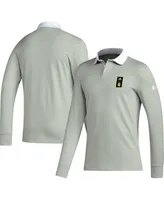 Men's adidas 2023 Player Gray Nashville Sc Travel Long Sleeve Polo Shirt