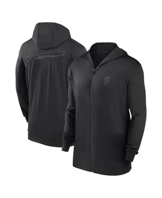Men's Nike Black San Francisco Giants Authentic Collection Travel Performance Full-Zip Hoodie