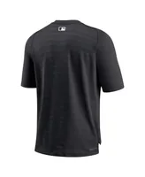 Men's Nike Black Miami Marlins Authentic Collection Pregame Raglan Performance V-Neck T-shirt