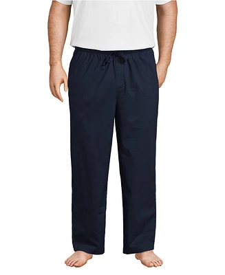 Lands' End Big & Tall Poplin Pajama Pants