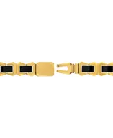 Bulova Men's Icon Black Ceramic Bracelet in Gold Ion-Plated Stainless Steel