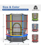 Costway 55'' Kids Trampoline Bouncing Jumping Mat Recreational Trampoline