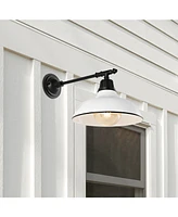 Wallace 12.25" 1-Light Farmhouse Industrial Indoor, Outdoor Iron Led Victorian Arm Sconce
