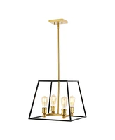 Lloyd 15" 4-Light Farmhouse Industrial Iron Led Pendant