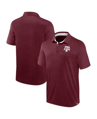 Men's Fanatics Heather Maroon Texas A&M Aggies Classic Homefield Polo Shirt