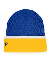 Men's Fanatics Gold, Royal Buffalo Sabres Iconic Striped Cuffed Knit Hat