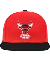 Big Boys and Girls Mitchell & Ness Red, Black Chicago Bulls Two-Tone Snapback Hat