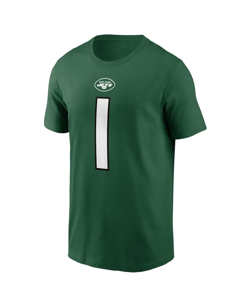 Men's Nike Sauce Gardner Green New York Jets Player Name and Number T-shirt