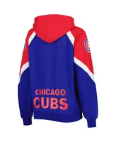 Women's Starter Royal, Red Chicago Cubs Hail Mary Full-Zip Hoodie